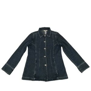Sag Harbor Fitted Blue Denim Jean Jacket Size Small Women's